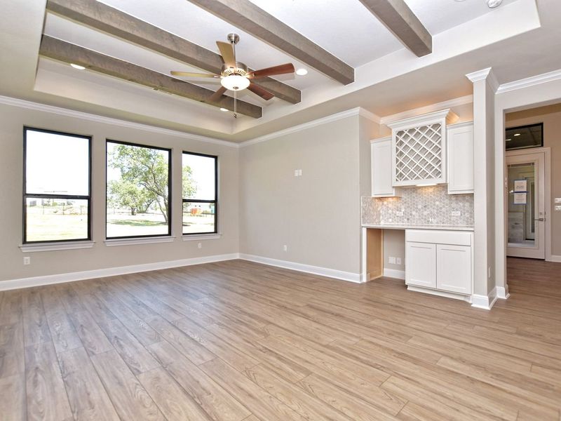 Representative unfurnished interior of a home built from the Avalon by Giddens Homes in Scofield Farms Estates, Georgetown (Image 189).