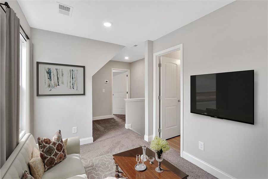 Furnished interior view inside a new home in Heritage Pointe at The Georgian, Villa Rica (Image 17).