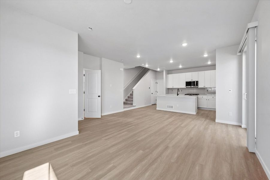 A large empty kitchen.