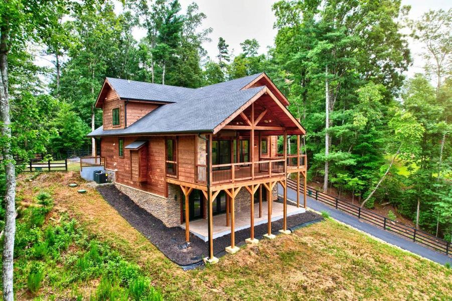 Front exterior of a new home in , Ellijay, GA, highlighting curb appeal (Image 2). Front exterior of a new home in , Ellijay, GA, highlighting curb appeal (Image 2).
