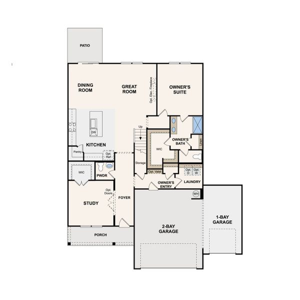 2D floor plan layout of this home in The Oaks, Mount Juliet, TN (Image 2).