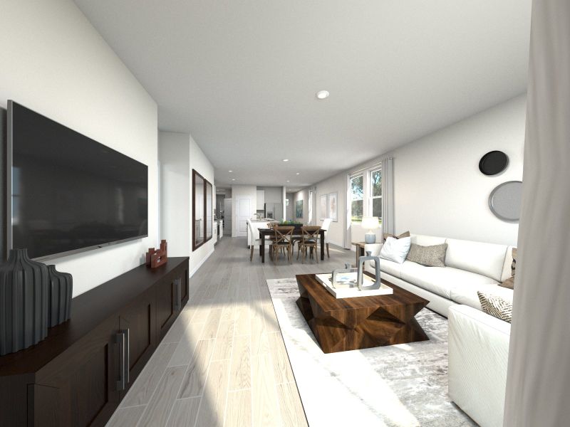 Furnished interior view inside a new home in Two Rivers - Premier Series, Zephyrhills (Image 5).