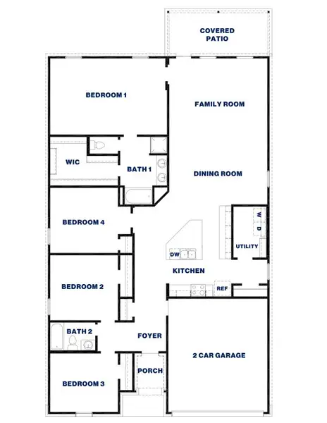 2D floor plan layout of this home in Silverthorne, Conroe, TX (Image 5).