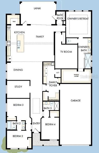 2D floor plan layout of this home in Palmera Wellen Park - Classic Series, Venice, FL (Image 3). 2D floor plan layout of this home in Palmera Wellen Park - Classic Series, Venice, FL (Image 3).