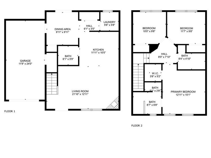 2D floor plan layout of this home in , Atlanta, GA (Image 3).