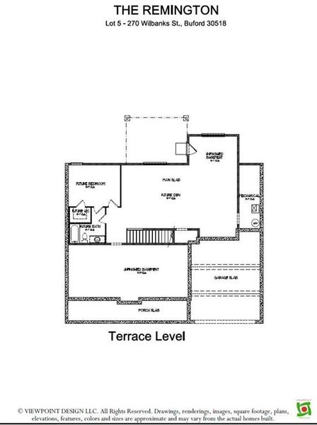 2D floor plan layout of this home in , Buford, GA (Image 3).