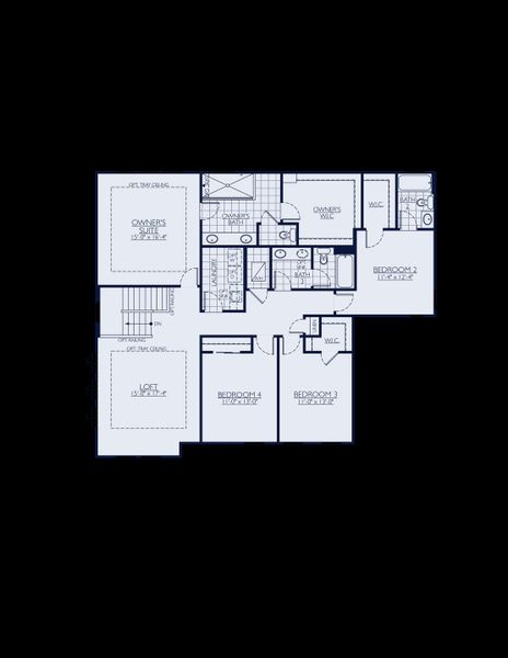 2D floor plan layout for the Sawgrass by William Ryan Homes in The Sanctuary – Royal Collection, Punta Gorda, FL (Image 6).