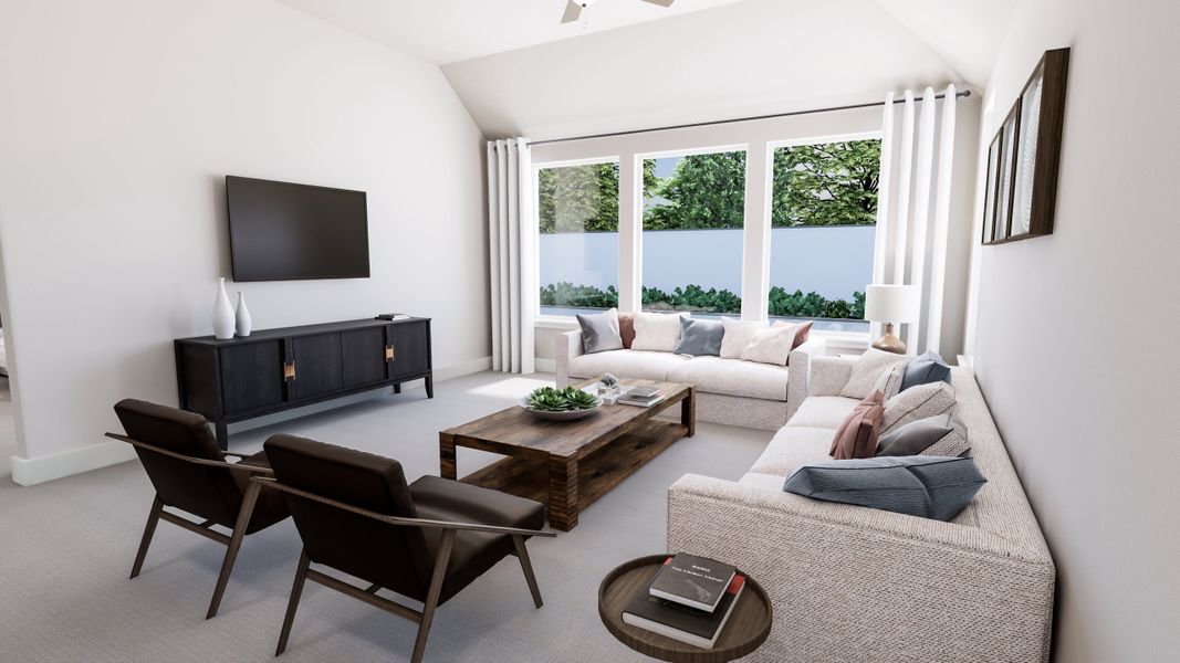 Representative furnished interior of a home built from the Brayden by Tri Pointe Homes in Somerset Park, Rockwall (Image 3).