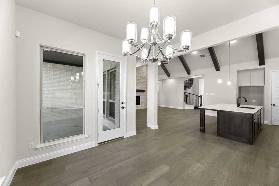 Furnished interior view inside a new home in Estates at Rockhill, Frisco (Image 11). Furnished interior view inside a new home in Estates at Rockhill, Frisco (Image 11).