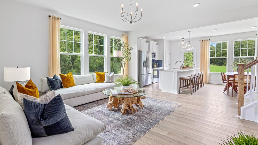 Furnished interior view inside a new home in Battle Bridge, Raleigh (Image 6).