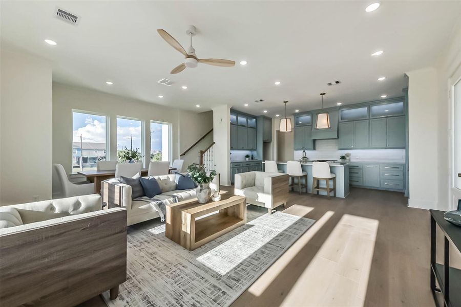 Furnished interior view inside a new home in , Galveston (Image 7).