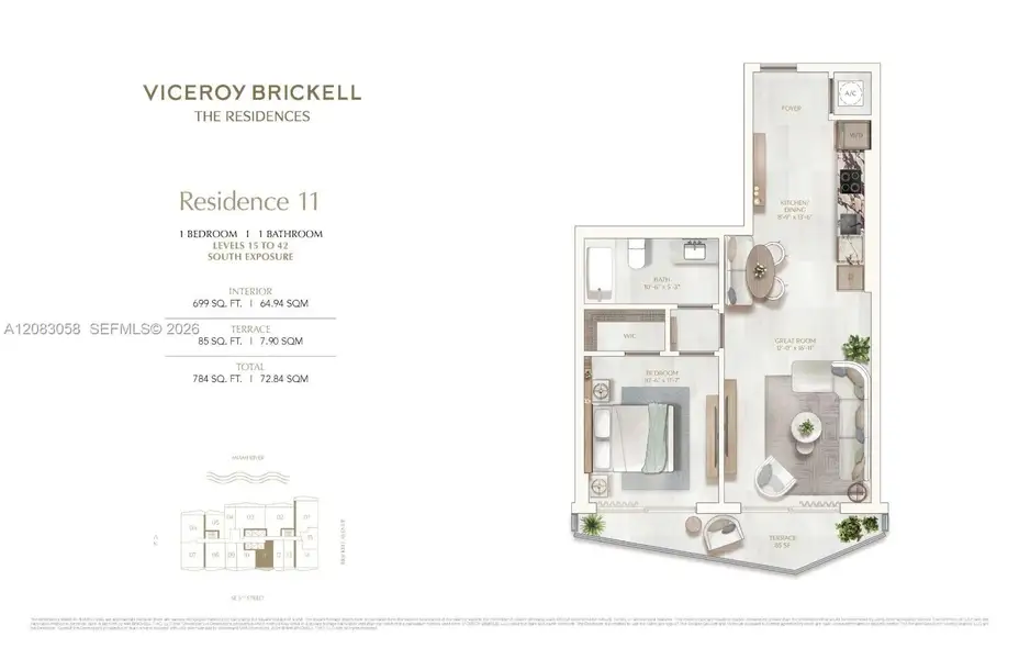 2D floor plan layout of this home in , Miami, FL (Image 4).