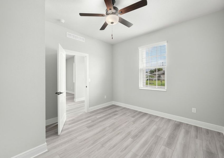 This flex room is the perfect space for an office or play room!