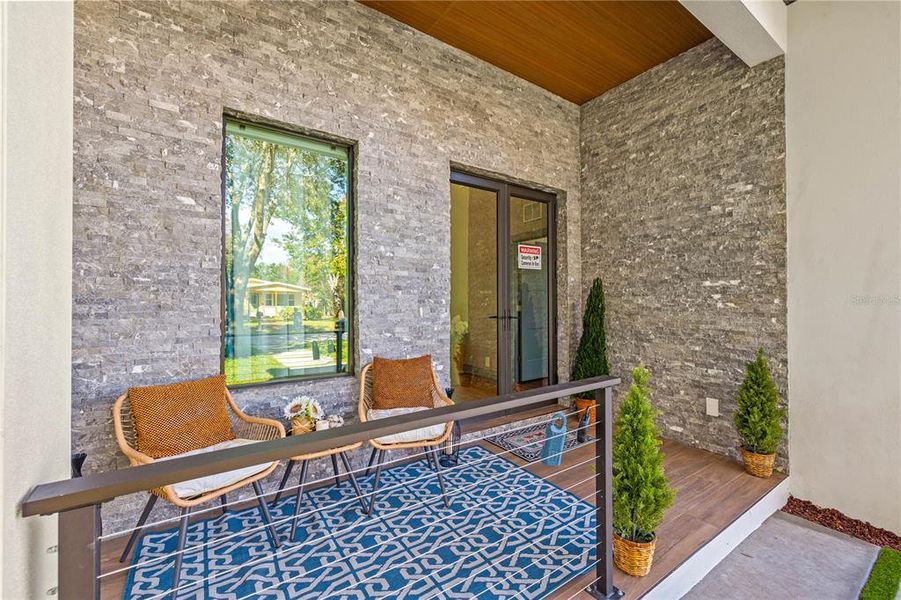 Exterior details and patio area of a home in , Gulfport (Image 26).