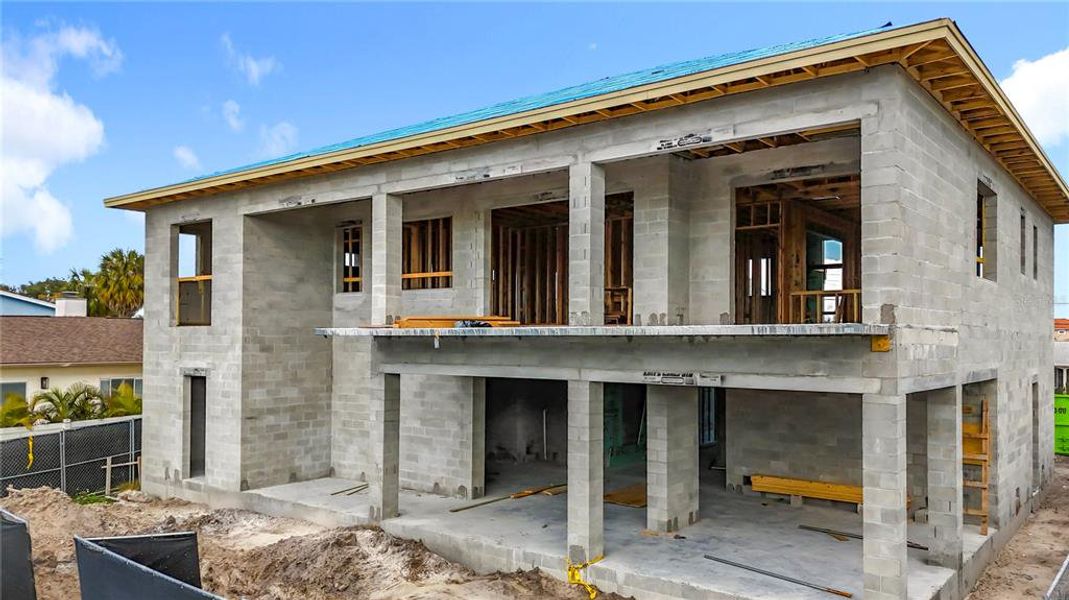 In-progress construction of a new home in , St. Petersburg, FL (Image 10).