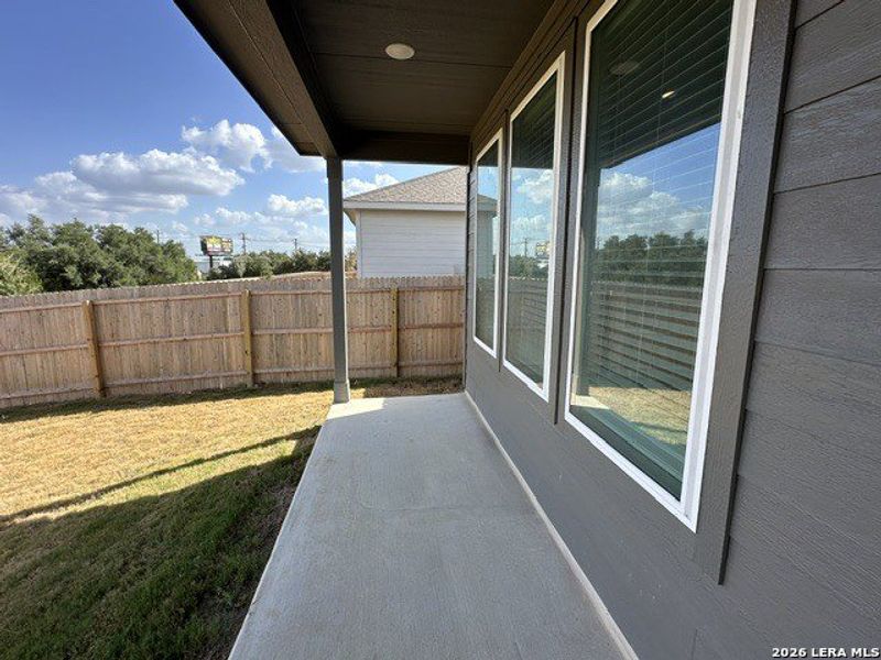 Exterior details and patio area of a home in Juniper Ranch, Spring Branch (Image 2). Exterior details and patio area of a home in Juniper Ranch, Spring Branch (Image 2).