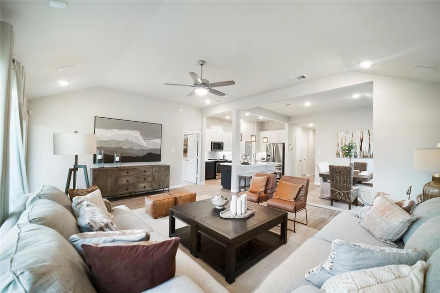 Furnished interior view inside a new home in Sunterra: Premier Collection, Katy (Image 6). Furnished interior view inside a new home in Sunterra: Premier Collection, Katy (Image 6).