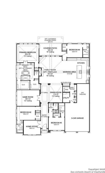 2D floor plan layout of this home in Johnson Ranch 70', Bulverde, TX (Image 3). 2D floor plan layout of this home in Johnson Ranch 70', Bulverde, TX (Image 3).
