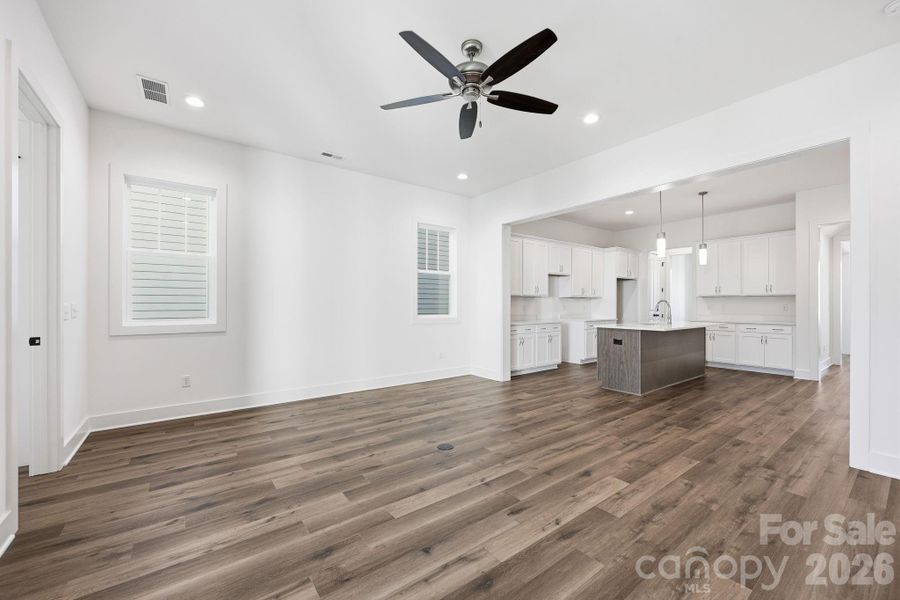 Family Room into Kitchen