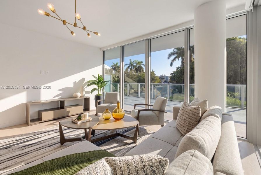 Furnished interior view inside a new home in , Bay Harbor Islands (Image 8). Furnished interior view inside a new home in , Bay Harbor Islands (Image 8).