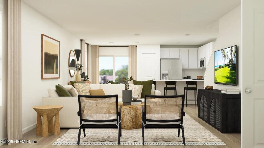 Furnished interior view inside a new home in Oak Hill Village Townhomes, Jacksonville (Image 9). Furnished interior view inside a new home in Oak Hill Village Townhomes, Jacksonville (Image 9).