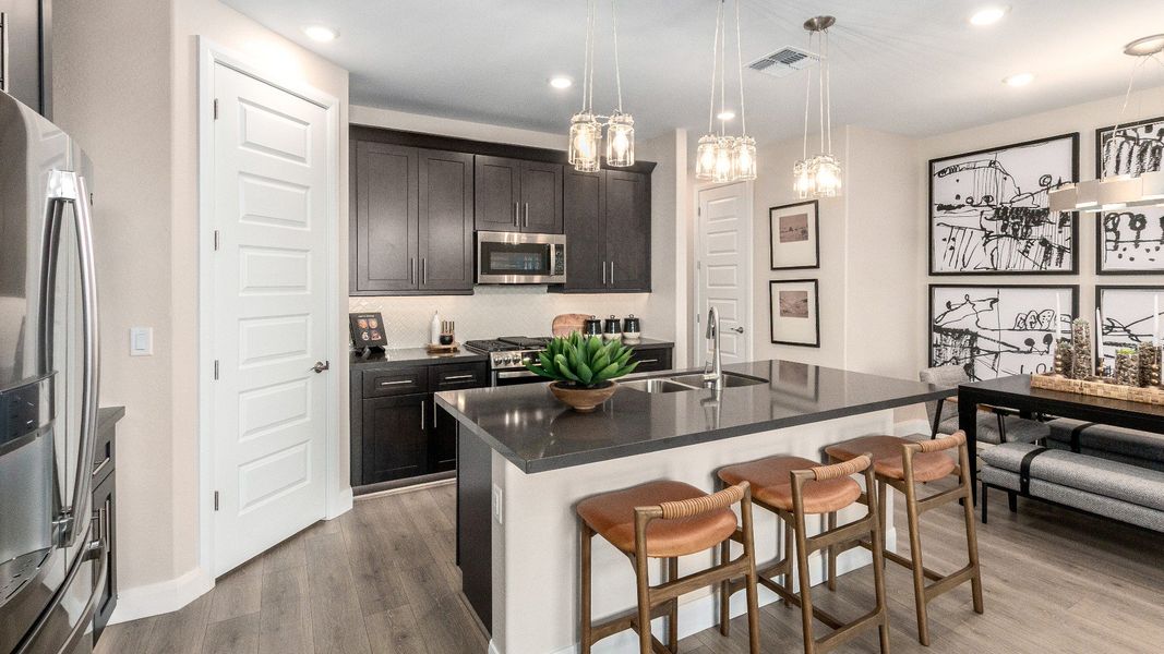 Representative furnished interior of a home built from the The Bella by DRB Homes in Surprise City Center, Surprise (Image 7). Representative furnished interior of a home built from the The Bella by DRB Homes in Surprise City Center, Surprise (Image 7).