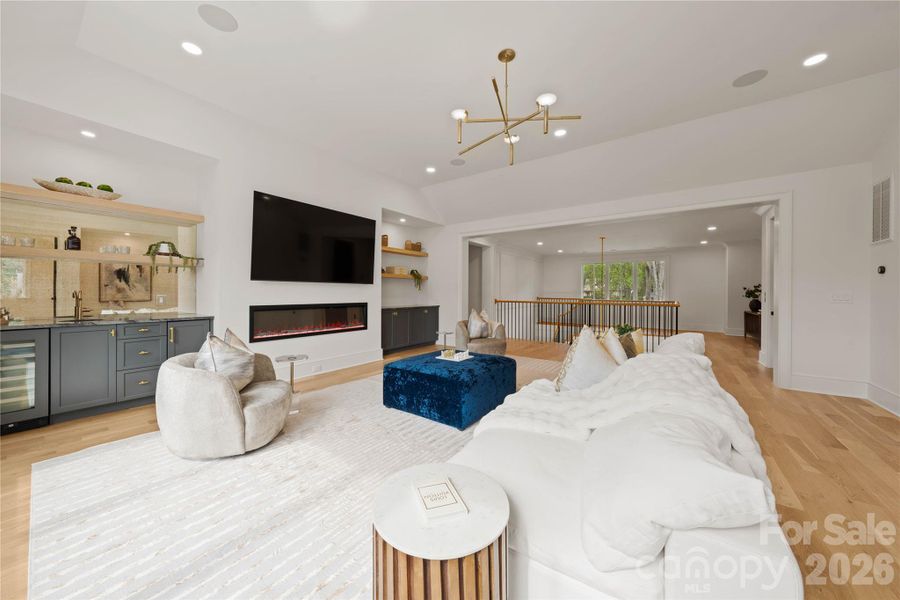 Large open loft with wet bar Large open loft with wet bar