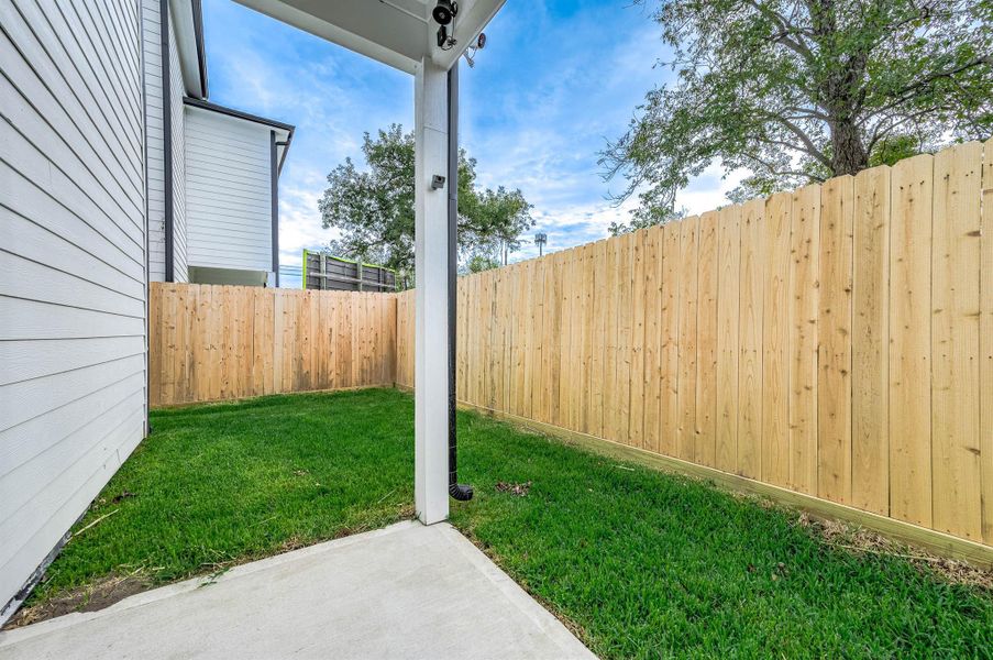 Exterior details and patio area of a home in , Houston (Image 23). Exterior details and patio area of a home in , Houston (Image 23).
