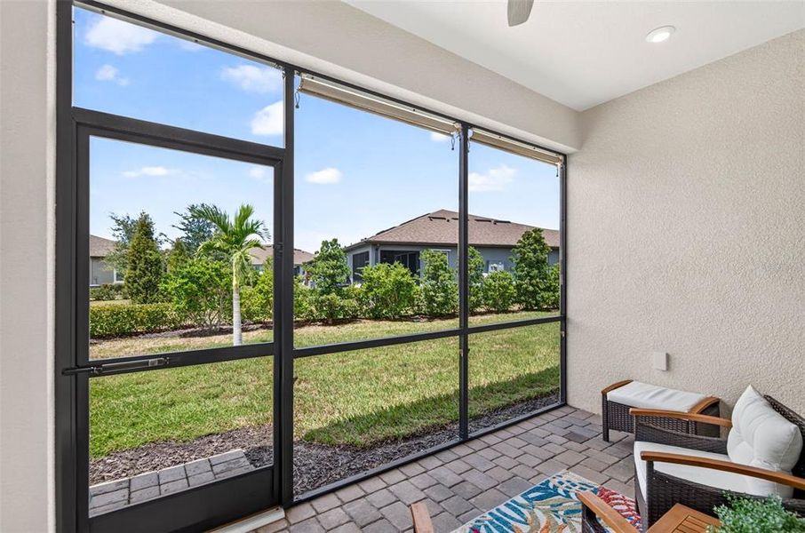 Exterior details and patio area of a home in The Preserve at La Paloma, Sun City Center (Image 21).