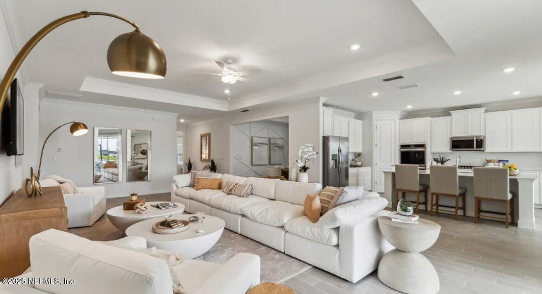 Furnished interior view inside a new home in Silver Meadows at SilverLeaf: Silver Meadows 60s, St. Augustine (Image 5).