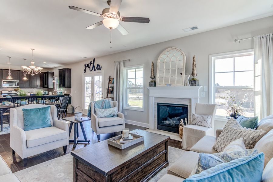 Representative furnished interior of a home built from the Drayton by Caviness & Cates Communities in Maggie Way, Wendell (Image 25).