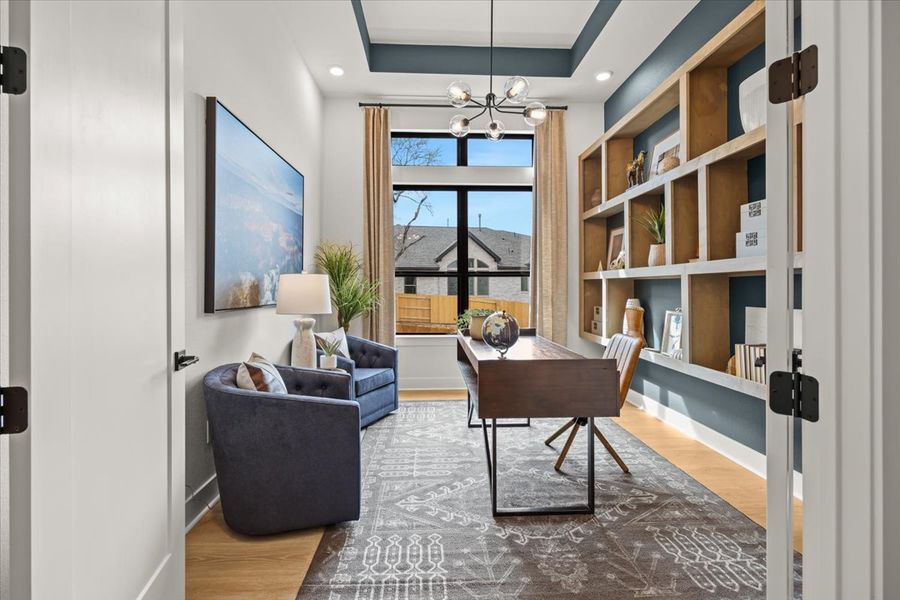 Furnished interior view inside a new home in 6 Creeks, Kyle (Image 29).