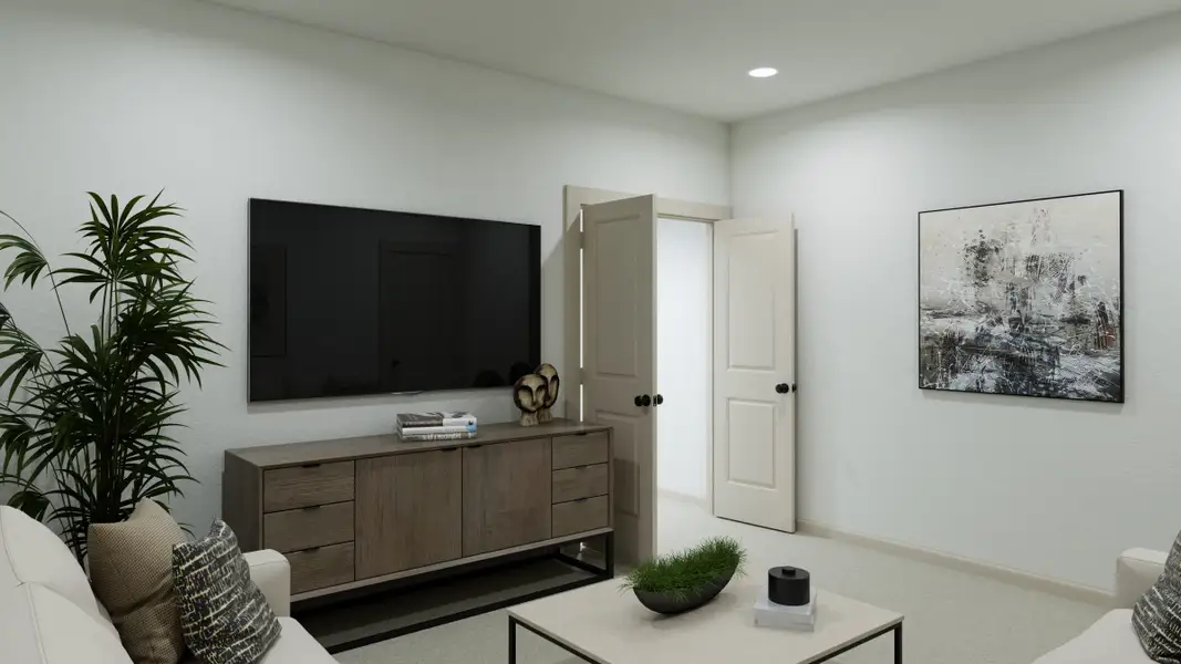 Representative furnished interior of a home built from the Gabriel by Normandy Homes in Hazelwood 40' Series, Frisco (Image 13).