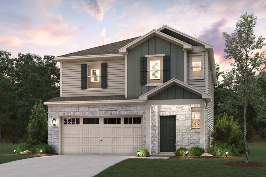 A house with a garage. A house with a garage.
