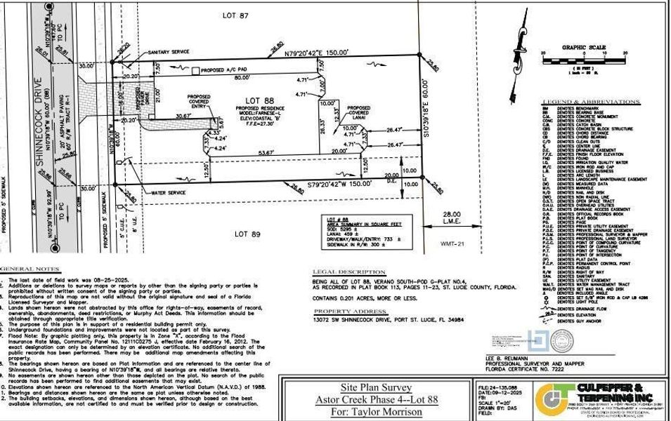 13072 SW Shinnecock Drive - Plot Plan 13072 SW Shinnecock Drive - Plot Plan