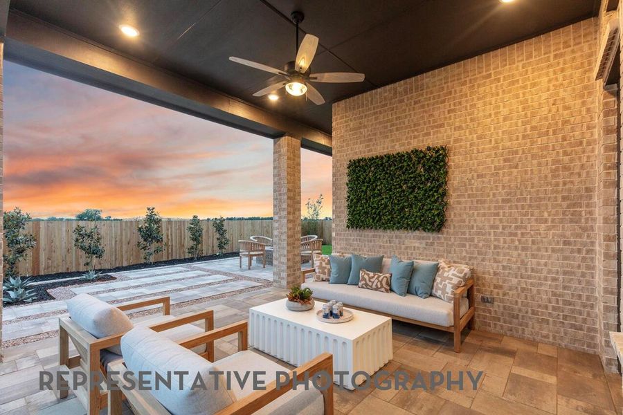 Exterior details and patio area of a home in Jordan Ranch, Fulshear (Image 19). Exterior details and patio area of a home in Jordan Ranch, Fulshear (Image 19).