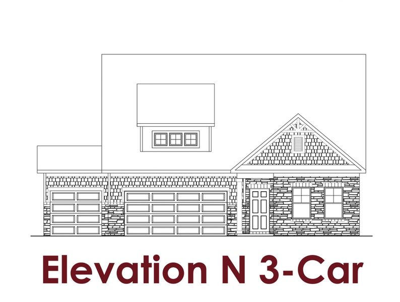 Representative rendering of the exterior for the Aurora                                                                Primary Suite on Main by Chafin Communities (Image 9).