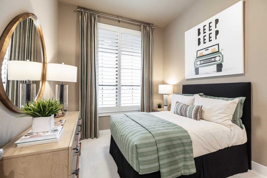 Representative Secondary Bedroom - some options shown