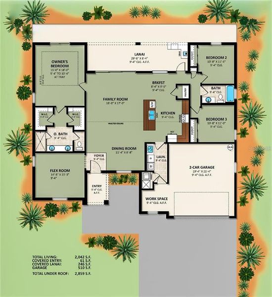 2D floor plan layout of this home in , Englewood, FL (Image 4).
