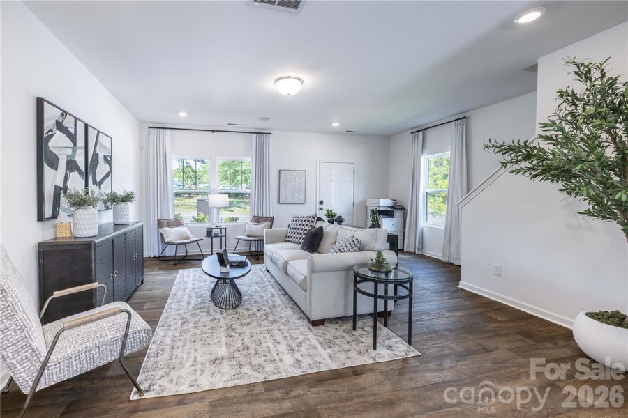 Furnished interior view inside a new home in Dukes Ridge, Charlotte (Image 8).