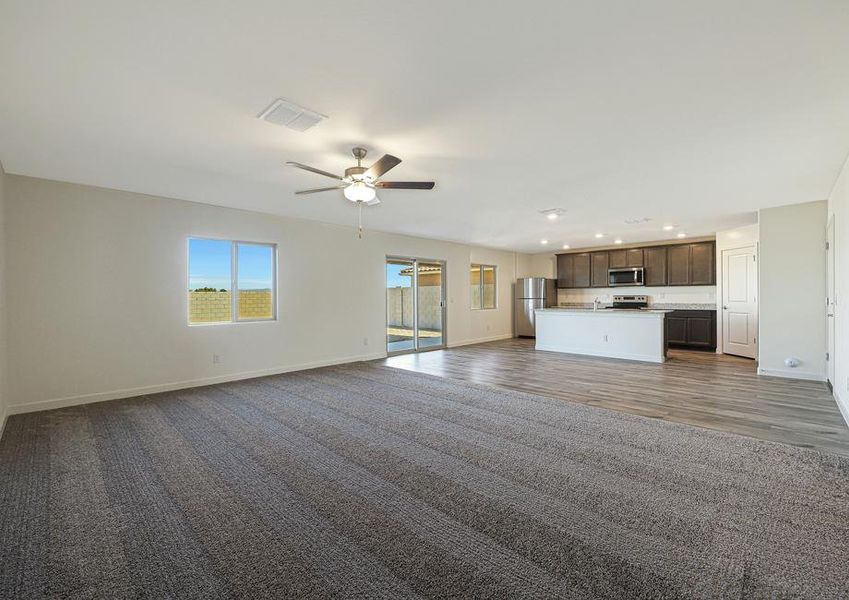 Windows let in beautiful natural lighting into this home.