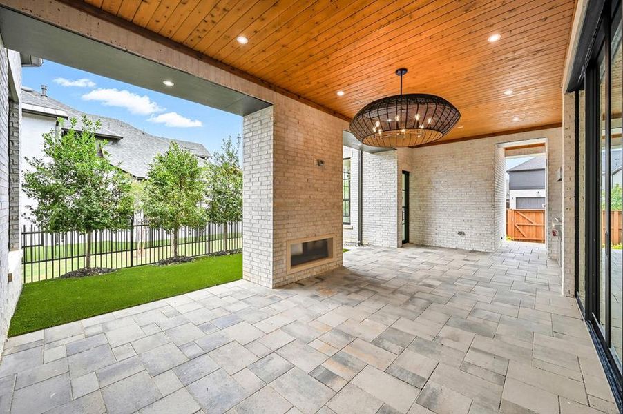 Exterior details and patio area of a home in Fields, Frisco (Image 18). Exterior details and patio area of a home in Fields, Frisco (Image 18).