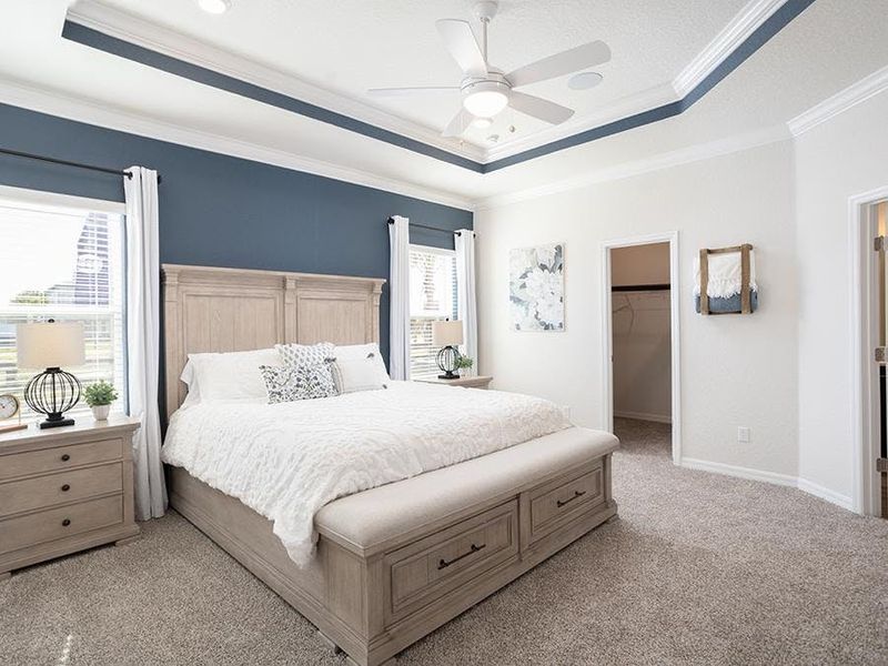 Enjoy rest and relaxation in your spacious owner`s suite - Shelby II by Highland Homes