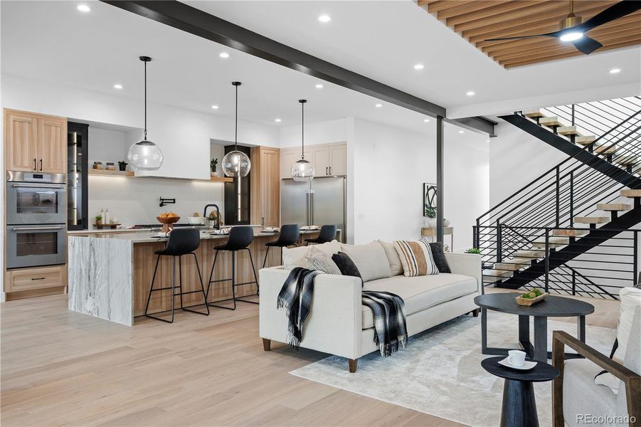 Furnished interior view inside a new home in , Denver (Image 21).