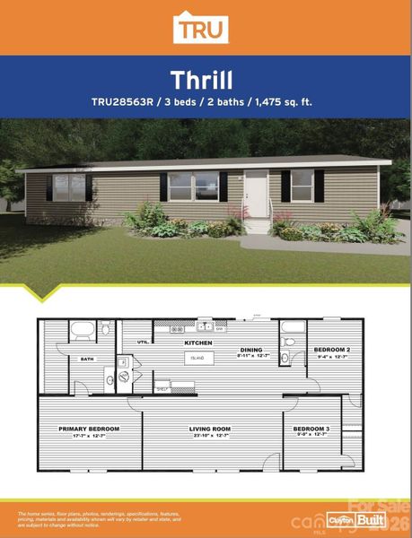 2D floor plan layout of this home in , Stony Point, NC (Image 3).
