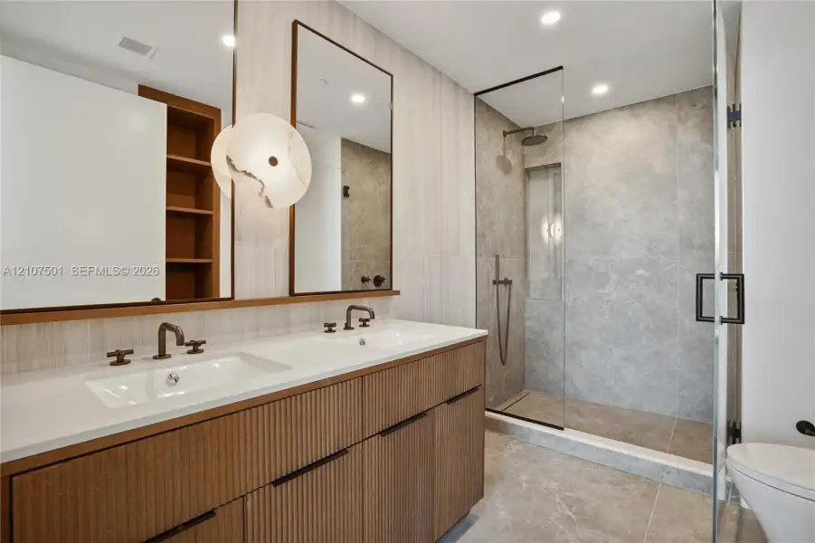 Furnished interior view inside a new home in , Miami (Image 10).