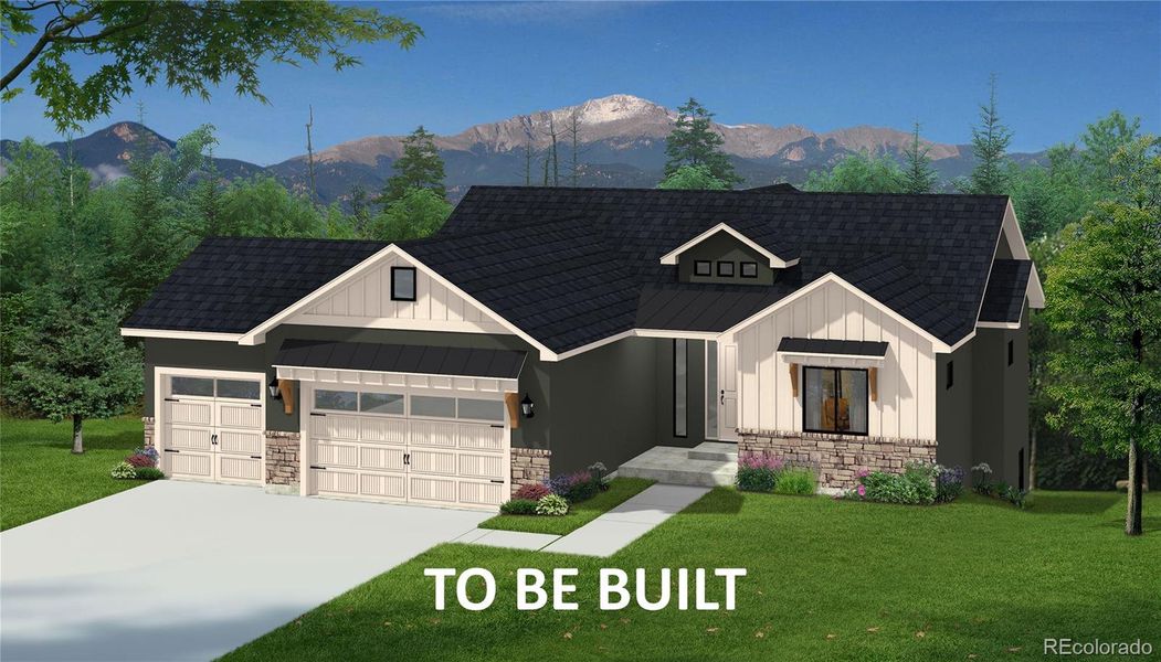 Front exterior of a new home in , Colorado Springs, CO, highlighting curb appeal (Image 2). Front exterior of a new home in , Colorado Springs, CO, highlighting curb appeal (Image 2).