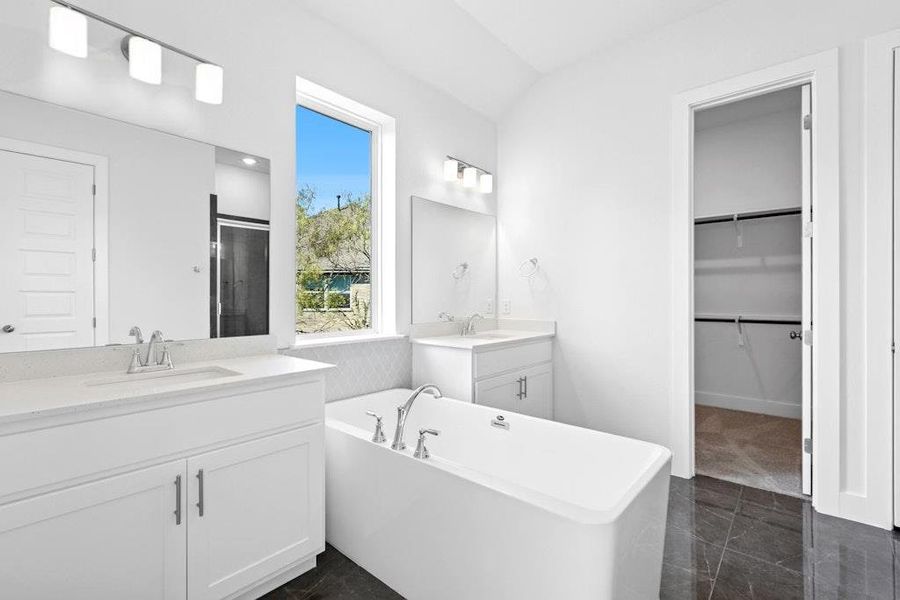 Furnished interior view inside a new home in Double Eagle Ranch, Cedar Creek (Image 6). Furnished interior view inside a new home in Double Eagle Ranch, Cedar Creek (Image 6).