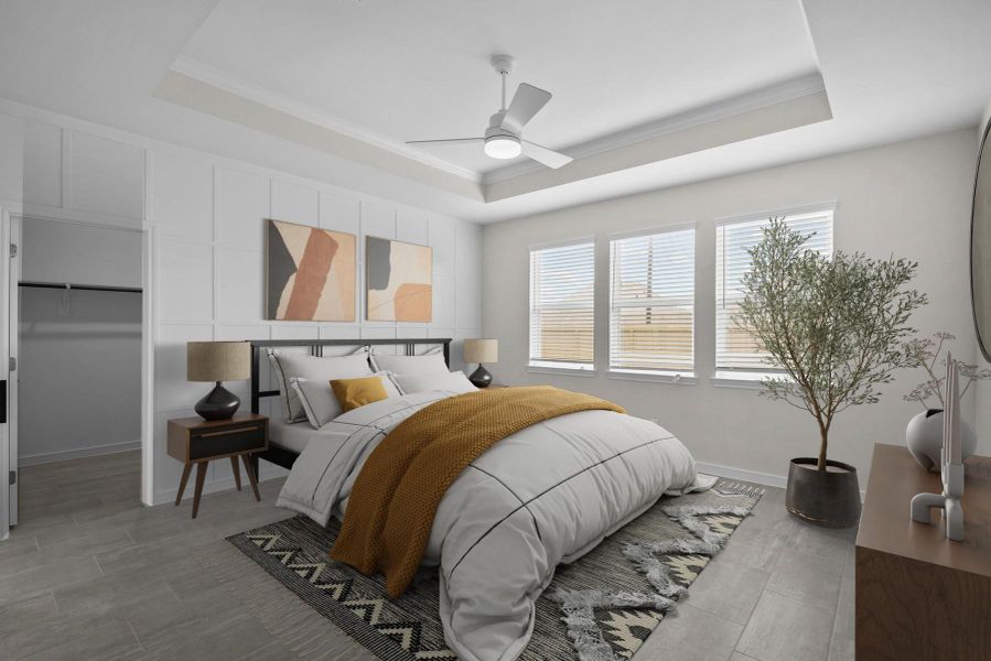 Spacious primary suite (*Photo not of actual home and used for illustration purposes only.)