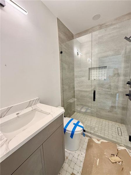 In-progress construction of a new home in , Flowery Branch, GA (Image 10).